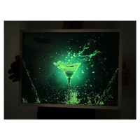 Obrázek svítící ve tmě - Motiv Cocktail splash Formát A3 - Kód: 04917
