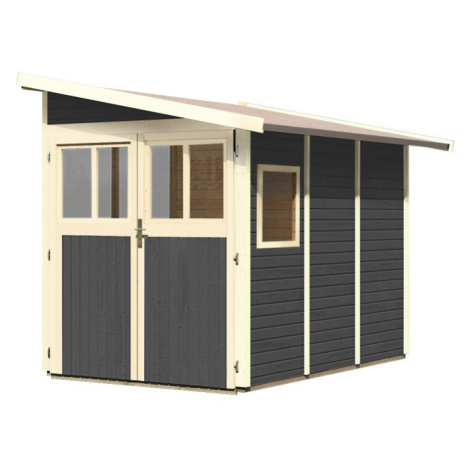 Dřevěný domek KARIBU WANDLITZ 3 (73073) šedý LG3090
