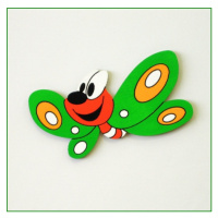 Dětská dekorace motýl 30cm zelený