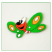 Dětská dekorace motýl 30cm zelený