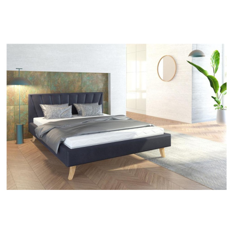 FDM Čalouněná manželská postel HEAVEN | 140 x 200 cm Barva: Černá