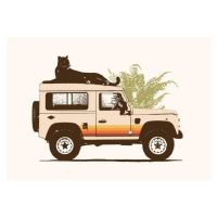 Obrazová reprodukce Black Panther on Car, Bodart, Florent, 40 × 30 cm