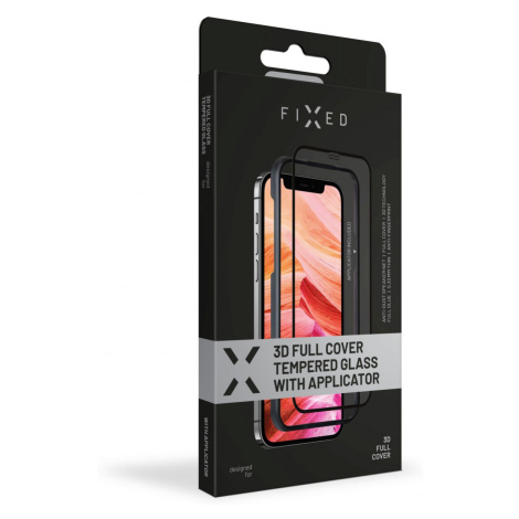 Ochranné tvrzené sklo FIXED 3D Full-Cover s aplikátorem pro Apple iPhone 13/13 Pro, černá
