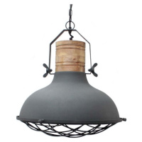 Šedé stropní svítidlo LABEL51 Grid, ⌀ 52 cm