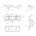 Sapho YUKON dvojumyvadlo, litý mramor, 120x45cm, bílá