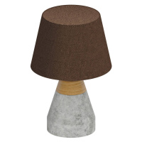 EGLO Stolní lampa Tarega textilní s betonovou základnou