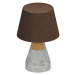 EGLO Stolní lampa Tarega textilní s betonovou základnou
