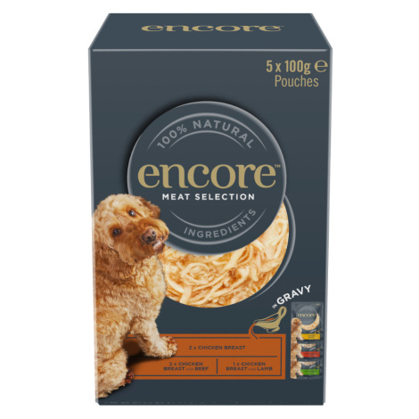 Encore Dog Gravy Pouch Mix 20 x 100 g – výhodné balení - Meat Selection (3 druhy)
