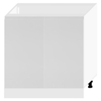 Kuchyňská skříňka Livia D80 světle šedá mat/bílá