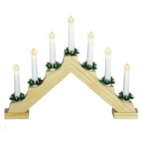 LED Dřevěný svícen Advent, 7x LED, 41 x 30 x 5,5 cm