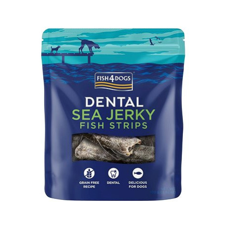 FISH4DOGS Dentální pamlsky pro psy mořská ryba - proužky 100 g