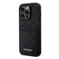 Karl Lagerfeld Saffiano Monogram Card Slot Zadní Kryt pro iPhone 13 Pro Black