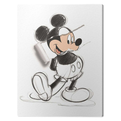 Obraz na plátně Mickey Mouse - Torn Sketch, 2 - 60×80 cm Pyramid