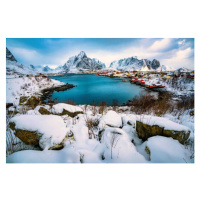 Fotografie Aerial view of fishing village in, TravelCouples, 40 × 26.7 cm