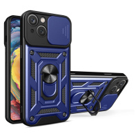 Pancéřové pouzdro Hybrid Armor Camshield se stojánkem a krytem fotoaparátu pro iPhone 15 - modré