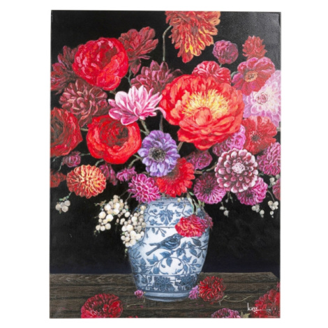 KARE Design Obraz na plátně Květiny v porcelánu 120x90cm