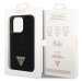 Zadní kryt Guess Rhinestones Triangle Metal Logo pro Apple iPhone 14 Pro, černá