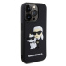 Zadní kryt Karl Lagerfeld 3D Rubber Karl and Choupette pro Apple iPhone 15 Pro, black