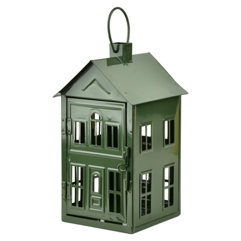 Mondex Kovová lucerna Roger 14,8x14,3x26,8 cm zelená