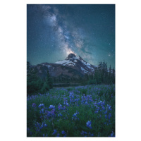 Fotografie Milky Way Above Mt. Jefferson, Steve Schwindt, 26.7 × 40 cm