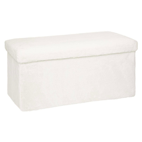 Atmosphera Úložný puf Ezzio, látka s boucle efektem, 78 × 38 × 38 cm