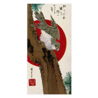 Obrazová reprodukce The Hawk & The Red Sun (Japan) - Utagawa Hiroshige, 20x40 cm