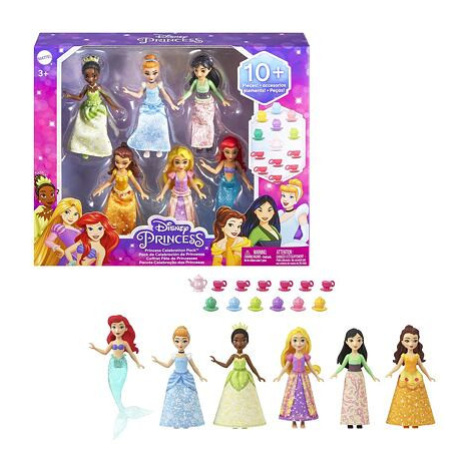 Mattel Disney Princess SADA 6KS MALÝCH PANENEK NA ČAJOVÉM DÝCHÁNKU