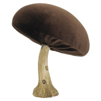 Dekoria Dekoracja Velvet Mushroom 12 cm brown, 11x12 cm