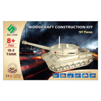 Woodcraft construction kit Woodcraft Dřevěné 3D puzzle tank IS 2