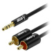 AlzaPower AluCore 3.5mm Jack (M) to 2x RCA (M) 3m černý