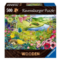 Ravensburger dřevěné puzzle divoká zahrada 500 dílků