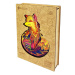 Puzzler Dřevěné barevné puzzle Tajemná liška