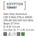 NOVA LUCE venkovní zapuštěné svítidlo do zdi KRYPTON tmavě šedý hliník LED 3W 3000K 220-240V 27s