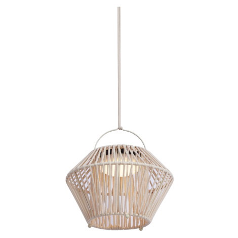 Bohemian stolní lampa béžová vč. LED 3-stupňové stmívatelné IP54 solární dobíjecí - Duco QAZQA