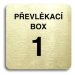 Accept Piktogram "převlékací box X" (80 × 80 mm) (zlatá tabulka - černý tisk bez rámečku)