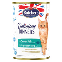 Butcher's Delicious Dinners pro kočky 48 × 400 g - výhodné balení - s mořskými rybami