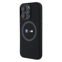 Pouzdro Bmw pro iPhone 16 Pro Max 6.9 černé M Silicone Printed Ring MagSafe