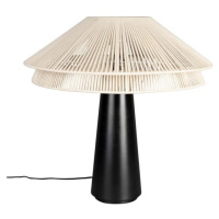 Černobílá stolní lampa s textilním stínidlem (výška 62 cm) Elon – Dutchbone