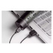 Mikrofon Karaoke Bluetooth černý na baterie s USB kabelem v krabici 10x28x8,5cm
