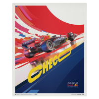 Umělecký tisk Oracle Red Bull Racing - Sergio Perez - 2022, (40 x 50 cm)