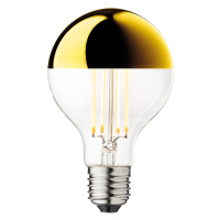 DESIGN BY US Zrcadlová lampa LED Globe 80, zlatá, E27, 3,5 W, 2 700 K