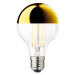 DESIGN BY US Zrcadlová lampa LED Globe 80, zlatá, E27, 3,5 W, 2 700 K
