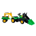 Mamido Šlapací traktorbagr s přívěsem Benson zelený