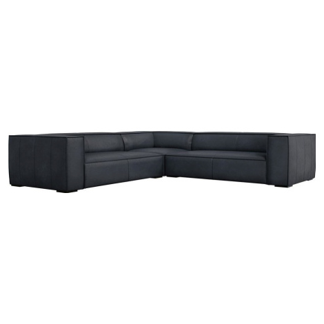 Tmavě modrá kožená rohová pohovka (variabilní) Madame – Windsor & Co Sofas