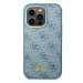 Guess GUHCP14LHG4SHB hard silikonové pouzdro iPhone 14 PRO 6.1" blue 4G Vintage Gold Logo