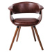 KARE Design Nugátově hnědá polstrovaná židle s područkami Monaco
