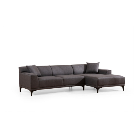 Hanah Home Rohová sedací souprava Petra 250 cm antracitová pravá