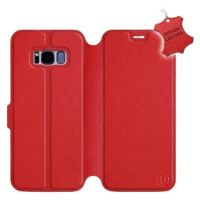 Flip pouzdro na mobil Samsung Galaxy S8 - Červené - kožené - Red Leather