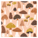 Fotografie Mushrooms Seamless Pattern, insemar, (40 x 40 cm)