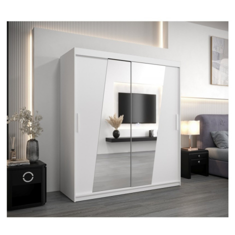Šatní skříň s posuvnými dveřmi se zrcadlem Rhomb 180 cm - Abiks Meble